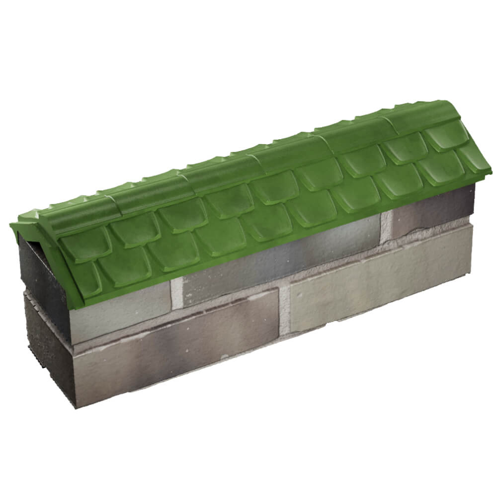 Парапет Zking Эльбрус Зеленый с посадкой на 0.5 кирпича (130мм) в Биробиджане фото